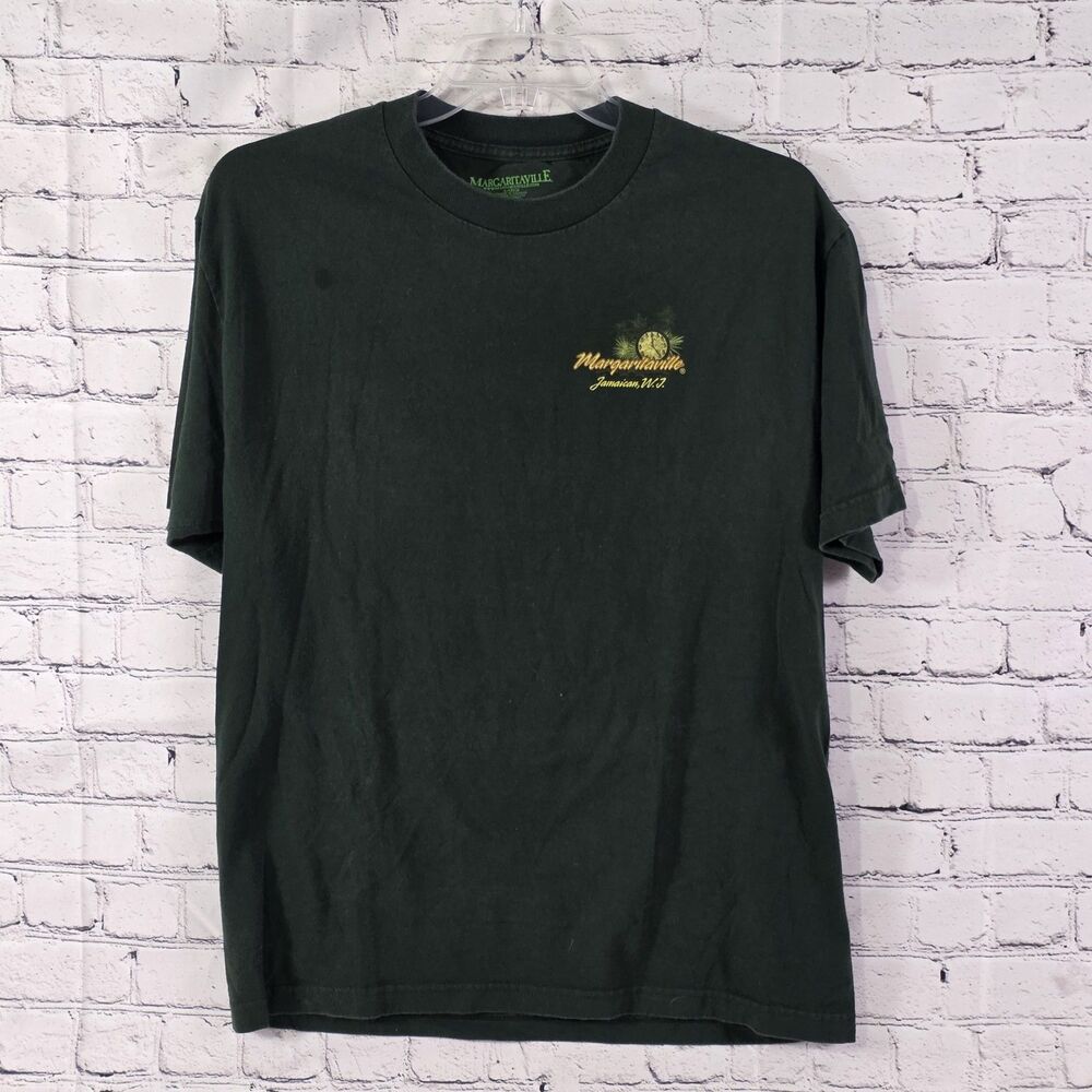 Vtg Margaritaville Jimmy Buffet Sz Large Emeral Green T-Shirt